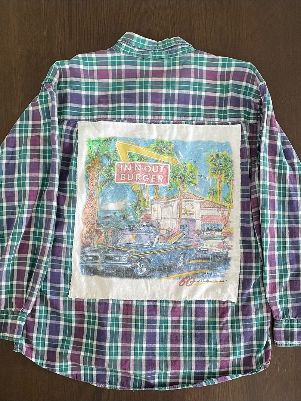 Northern Reflections 2008 In-N-Out Burger 60 Anniversary Flannel Shirt Women XL